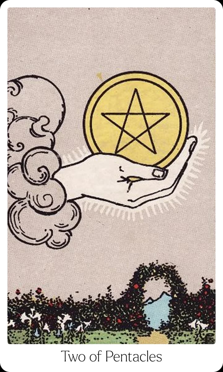 Ace of Pentacles tarot card — Original 1909 Rider-Waite-Smith illustration