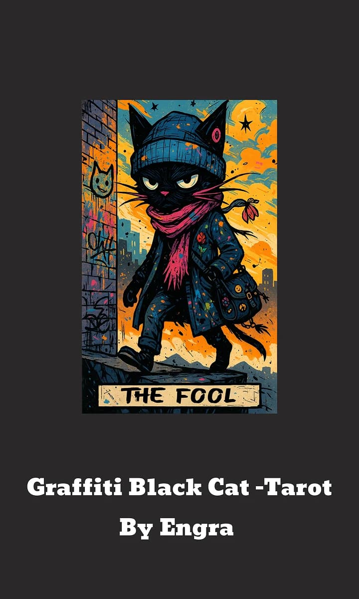 Craffiti Black Cat -Tarot deck box